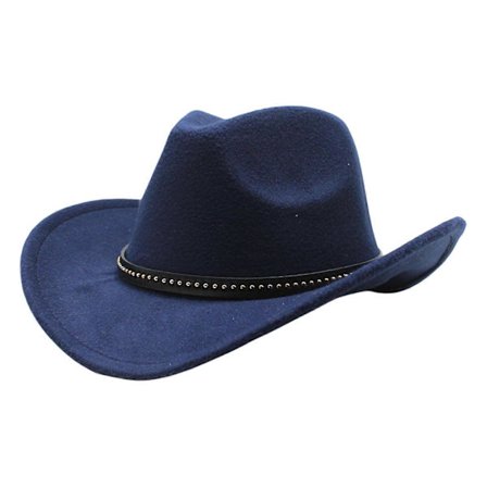 Homburg med unikt etnisk bånd Ferie Topphatt Panama Hatt Porkpie Hatt Overraskelsesgave til kjæreste Far Onkel Marineblå