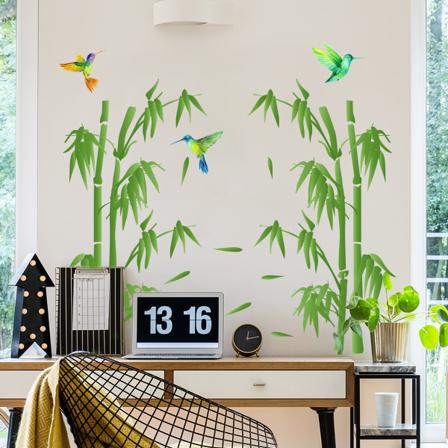 Et sett med Bamboo Birds Wall Stickers Veggdekor Veggdekorasjon fo