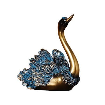 Joutsenen koriste hartsi litteä pohja elävä höyhen moderni herkkä joutsen veistos opiskelukoristelu