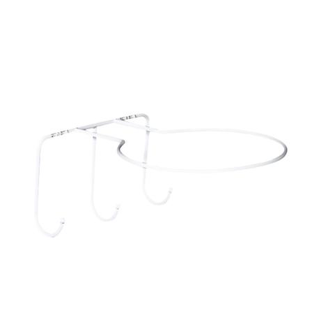 Vægmonteret Basketballholder i Metal, Displayramme til Basketbolde, Fodboldholder, Hvid 22x15 cm White 22x15 cm