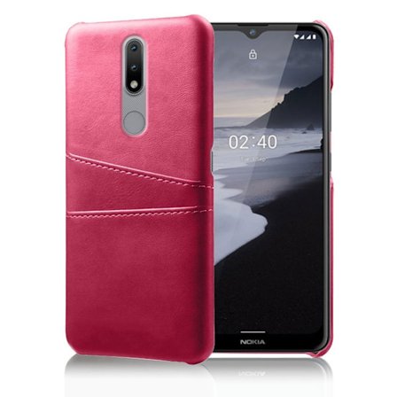 Nokia 2.4 skal med korthållare - Rosa
