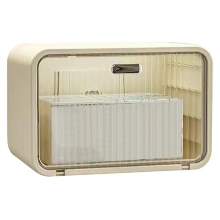 Veggmontert Tissue Box Cover 2 i 1 Vanntett Tissueholder Dispenser Box Cover for Bad