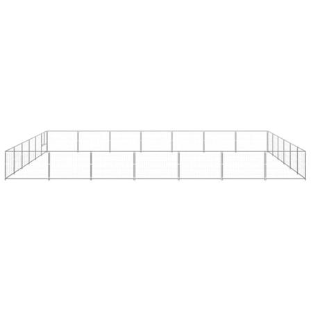 Vidaxl Hundgård Silver 42 M² Stål Silver