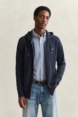 GANT - Hettejakke med shield-logo til herre evening blue