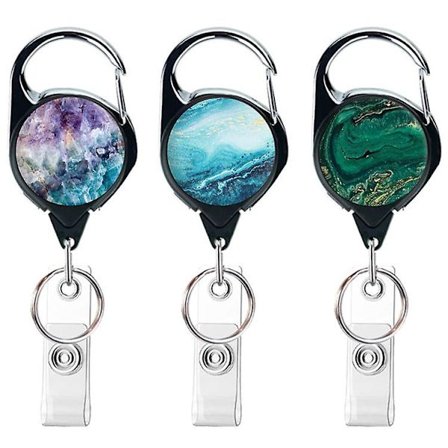 3-pack med indragbar ID-korthållare, söt ID-korthållare, indragbar