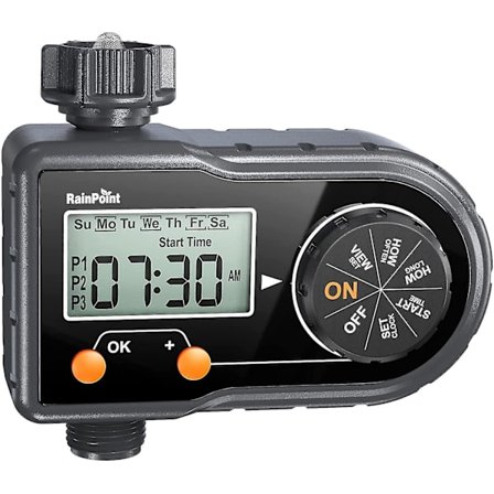 Sprinkler Timer, Vandtimer til haveslange, Programmerbar vandingsur med 3 vandingsprogrammer
