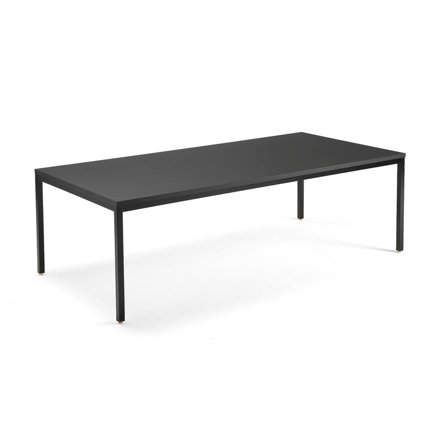 Black QBUS Conference Table | 2400x1200 mm | Meeting Room Table - AJ Products