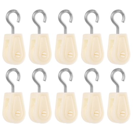 10 st Mini Plast Trissa Hjul, Lättvikt Nylon Liten Trissa Vajer Trissa (FMY)