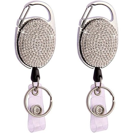 Bling Rhinestone Retraherbart Nøkkelbånd Utvidbart Nøkkelring Sa,ZQKLA