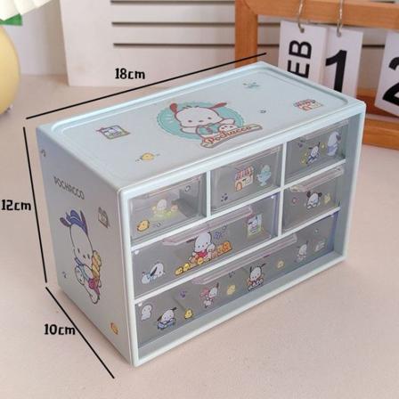 Sanrio Kuromi Kawaii Anime-klistremerketilbehør DIY-oppbevaringsboks Pochacco