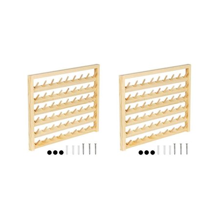 2-pakke 54 Spoler Treholder, Trådholdere, Veggmontert Trådlagringsorganisator for Sying, Fletting og Brodering