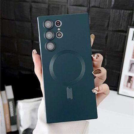 Silikon Magsafe Magnetiskt Telefonfodral För Samsung S20 S21 FE S22 S23 Ultra Note 20 10 Plus Stötsäkert Kameraskydd