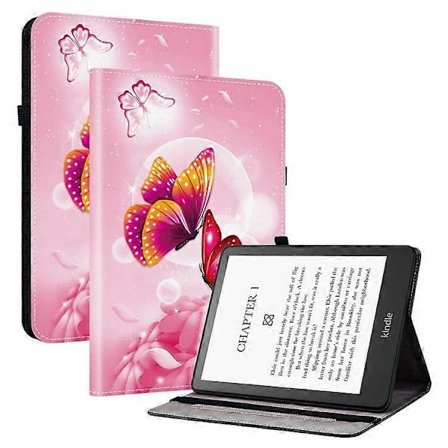 Trykt Mønster Lærveske Kompatibel med Amazon Kindle Paperwhite (2021) med Kortspor