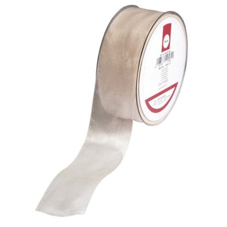 Organza band Crème 40 mm per meter