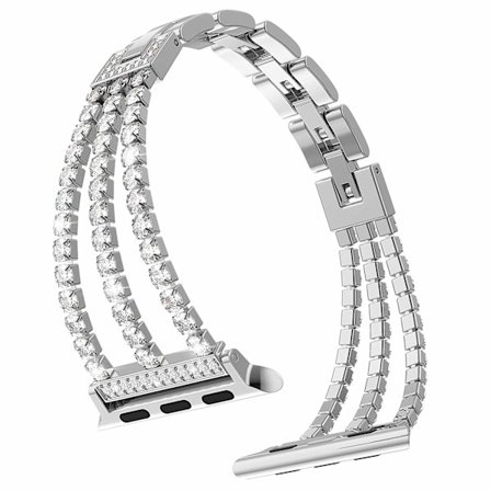 38mm 40mm 41mm Koru Ranneke iwatchille Ranneke Sarja 9 8 7 6 5 4 3 2 1 Säädettävä Kristalli Timanttirannekoru Vaihto iwatch