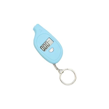 Bil lufttrykkmåler digitalt dekk nøkkelring BLÅ