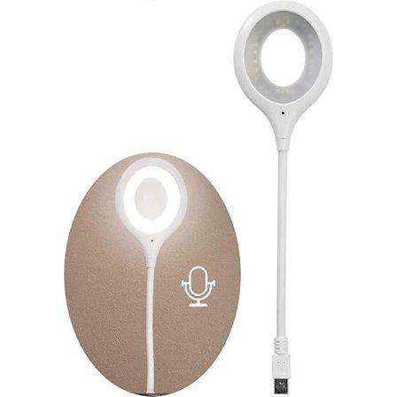 USB Intelligent Stemmestyret Lampe, Stemmeaktiverede Lys Smart Stemmestyret Lille Bordlampe, Stemmestyret Lampe