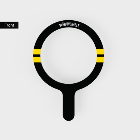 Norra MagSafe Ring – Black & Yellow Pride, Standard