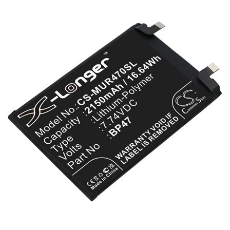 Batteri til SmartPhone, Mobil til Xiaomi Redmi Note 11 Pro+, 21091116UC, 21091116UG og andre.