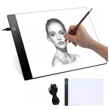 A4 LED-piirustuslevy - Valotaulu/Valoalusta - Kannettava Valkoinen