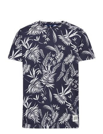O. Aop Ss T-Shirt Blue GANT