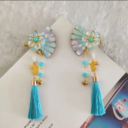 Barn Sakura Hårnål Tang Suit Hårklämma BLÅ C C