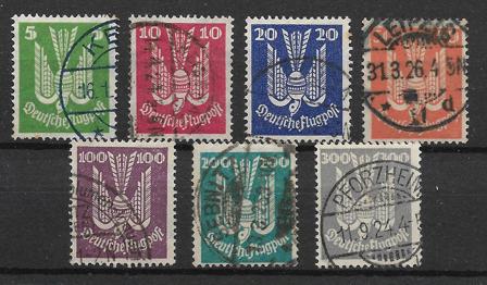 Tyske Rige 1924 - AFA 344-350 - Stemplet
