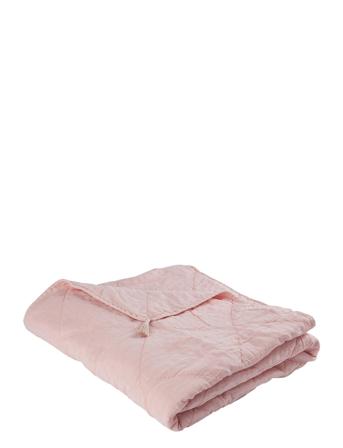 Plaid Cotton W Linentassels Home Textiles Cushions & Blankets Blankets & Throws Vaaleanpunainen C'est Bon