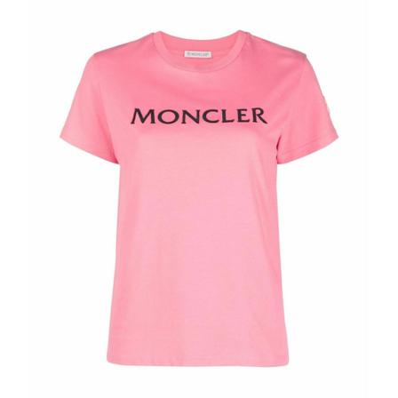 Moncler - T-shirts - Rosa - Dam - Storlek: S, Dam, Storlek: S