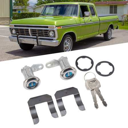 2 Sæt Dørlåsecylinder 5070001 Tyverisikring med Nøgler Bil Tændingsswitch Udskiftning til Ford Truck F100 F250 F350