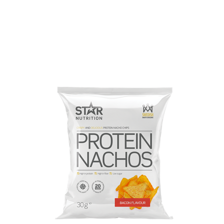 Slik & Snacks Star Nutrition Protein Nachos, 30g, Bacon Tortitos - Bodyman.dk