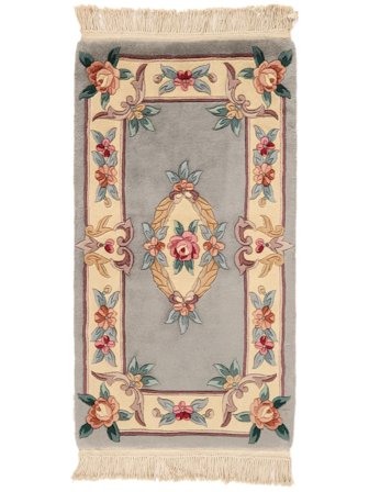 China 90 Line Rug Oriental Brown/Orange (Wool, China)