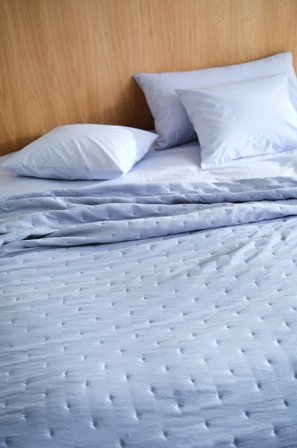 Jotex - Sengeteppe - Dobbeltseng 260x260 Cm Lys blå - CALM - Kjøp Dobbeltseng hos Jotex