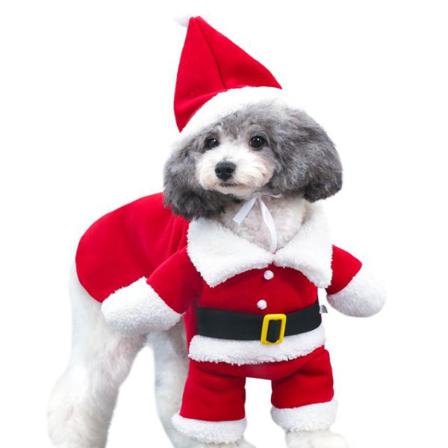 Pet Dog Julkläder Jultomten Hund Kostym 2xl