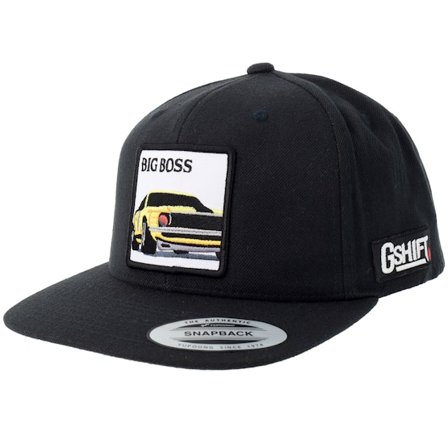 Gearshift - American Big Boss Muscle Black Snapback Snapback Black Cap - @ Hatstore