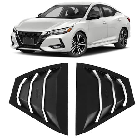 2 stk Bakre Sidevindu Louver Luftventil Scoop Shades Deksel Erstatning for Nissan Sentra 2020‐2021