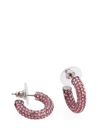 Lola Crystal Hoop Accessories Jewellery Earrings Hoops Rosa Bud To Rose*Betinget Tilbud
