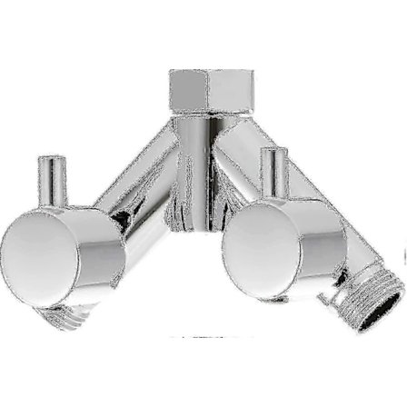 Messing Omskifterventil Bruseafbryderventil 2-vejs Y-splitter 1/2 tomme Til Bruseslange Og Brusehoved Krom