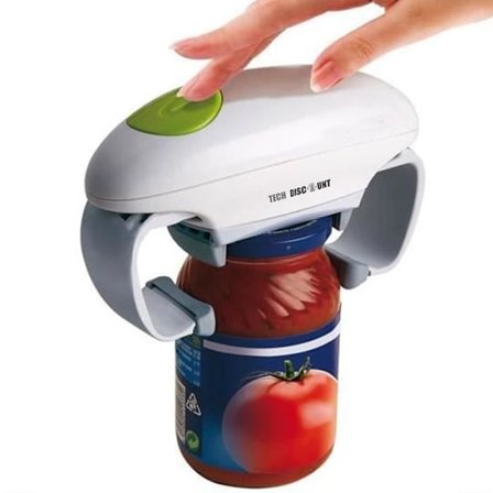 Multifunktionel elektrisk dåseåbner - LUNAVO - Model 070 - Skridsikker - 2 AA-batterier - 6W