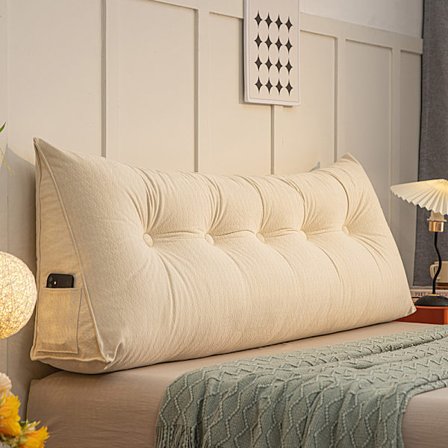 Stor Bolster Trekant Hovedgærde Kile Ryglæn Positioneringsstøtte Sengestøtte Læse Puder