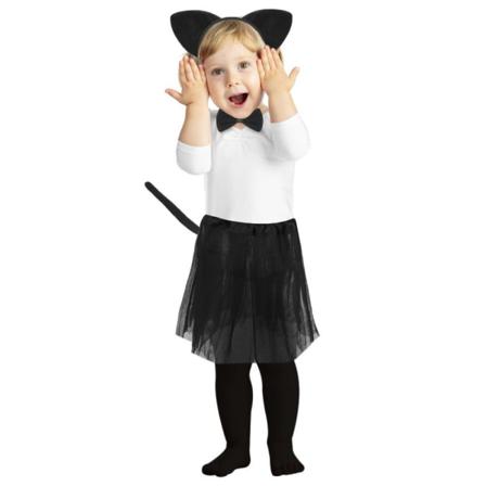 Kattdräkt För Barn - Maskeraddräkt Svart