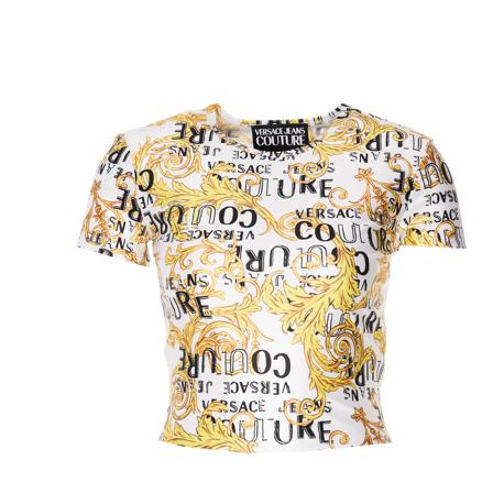 Versace Jeans Couture T-Shirts Hvid, Dame, Størrelse: 2XS