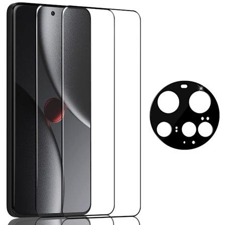 2-Pack Xiaomi 15 Ultra Skärmskydd & 1-Pack linsskydd - Härdat Glas 9H - Super kvalitet 3D