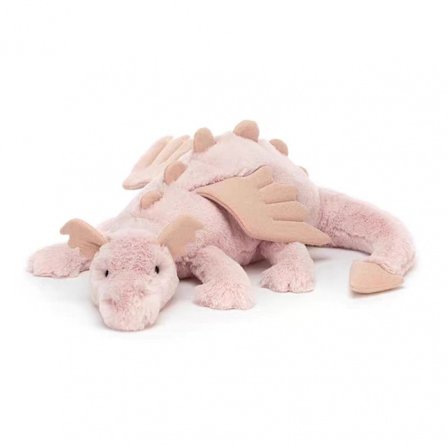 Jellycat Stor Rosa Drage Kosedyr 50cm - Mytisk Mykt Kosedyr - Klassisk Gave til Barn