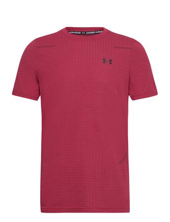 Ua Seamless Grid Ss T-shirts Short-sleeved Rød Under Armour*Betinget Tilbud
