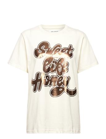 T-Shirt T-shirt Top Creme Sofie Schnoor
