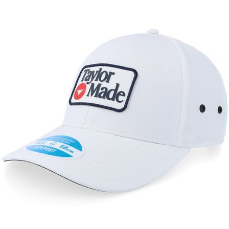 Taylor Made - Vit adjustable Keps - TM26 Ls Newport Stock Metal Eyelet White Adjustable @ Hatstore