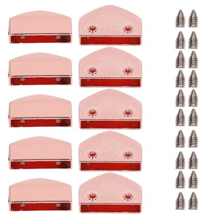 10 sæt lynlåsstopper med blank overflade, praktisk, attraktivt tilbehør til tasker til kufferter, rosaguld