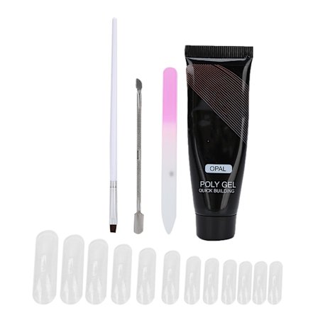 Nagelförlängningsverktygset med UV-gel Polish Nagelspetsar Fil och Nagelbandstång