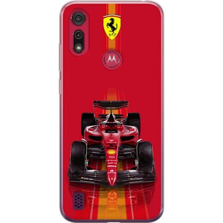 Yhteensopiva Puhelinkuori Motorola Motorola Moto E6s (2020) Ferrari Formula 1 -auto ikonisessa punaisessa muotoilussa urheilullisella tarkkuudella